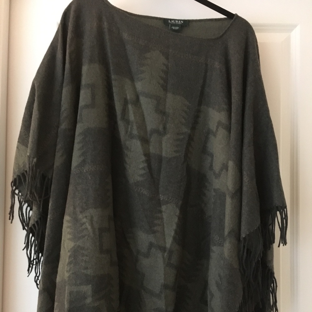 Lauren by Ralph Lauren green poncho